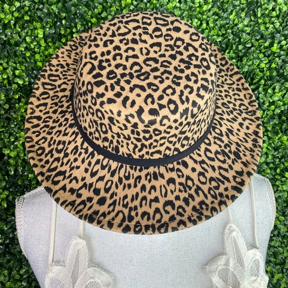 Cheetah print round brim hat‎ new main image 6
